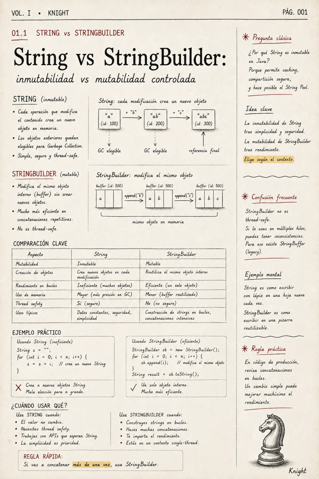 Vol. I · String vs StringBuilder